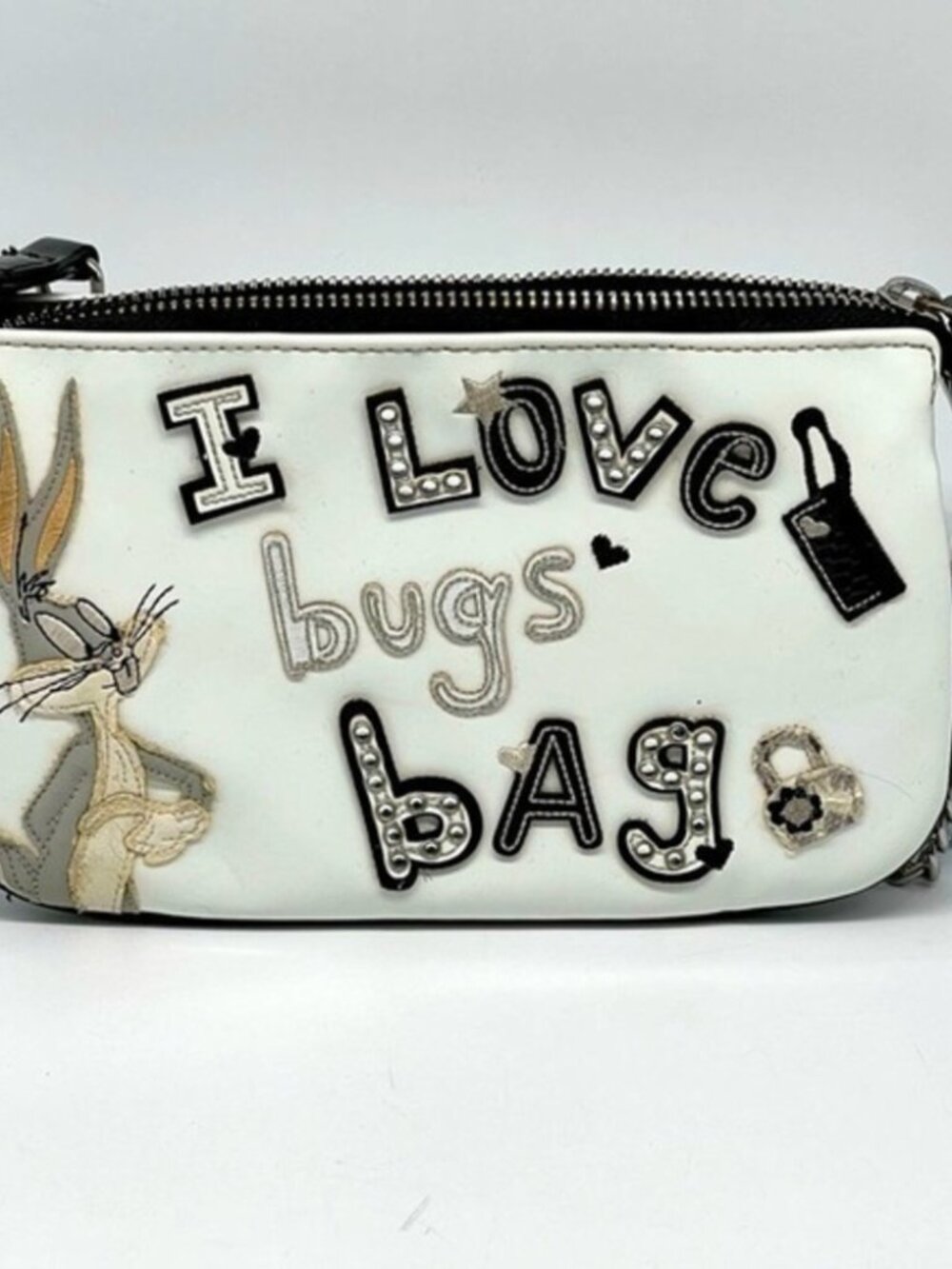 BRACCIALINI Bugs Bunny I Love Bugs TM and Warner Brothers white mini bag